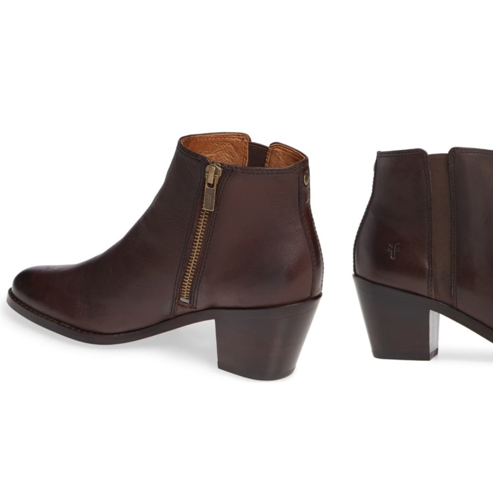 Frye Women’s Jolene Booties Brown Leather Size 7.5